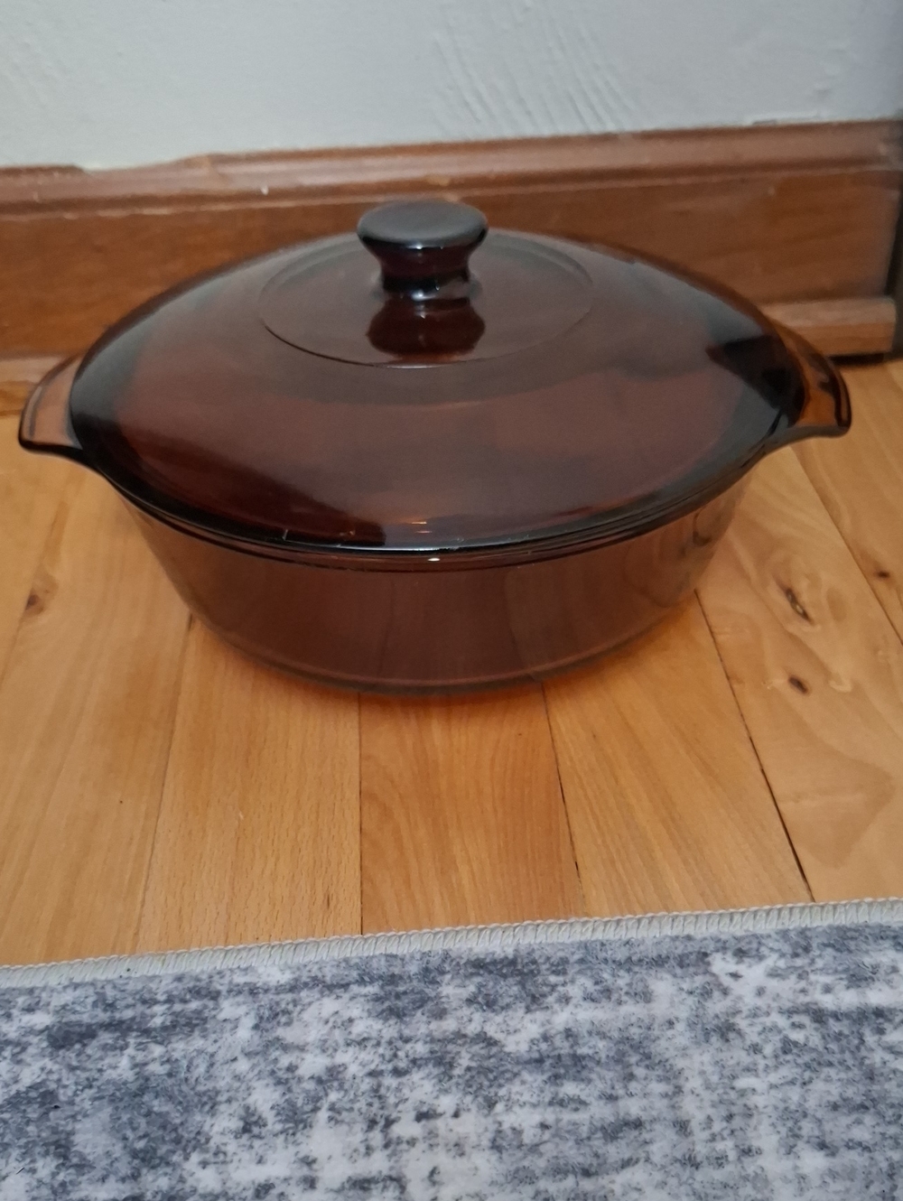 Anchor Hocking Amber Glass Covered Casserole with Handles